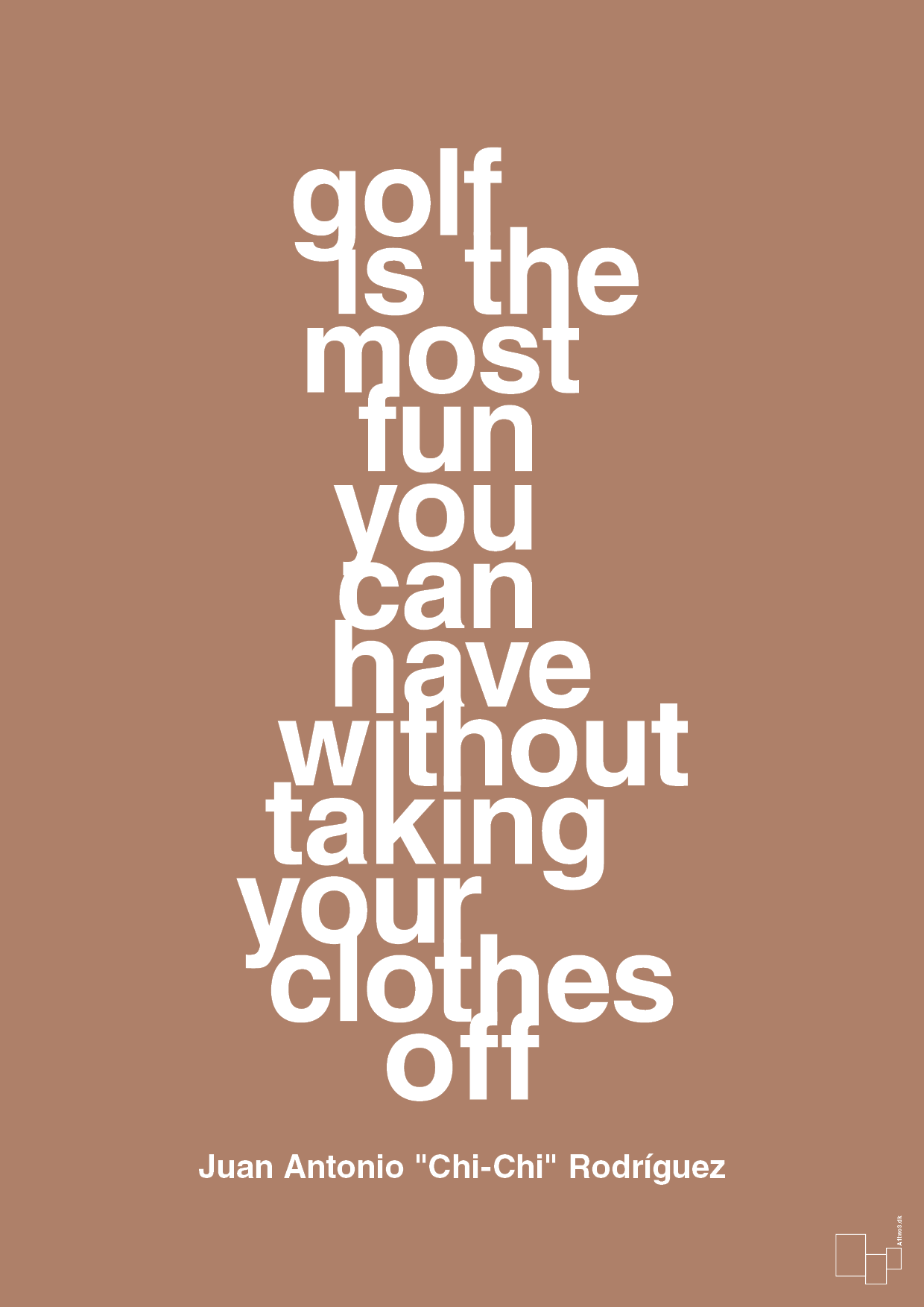 plakat: golf is the most fun you can have without taking your clothes off - cider spice-Golf-A1two3