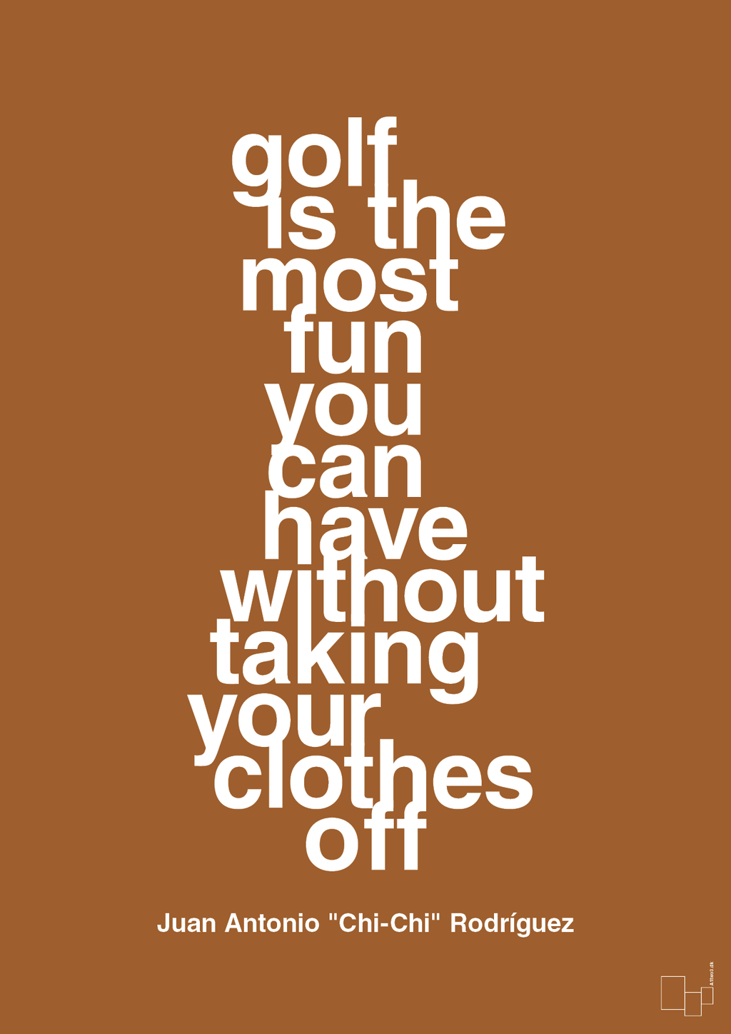 plakat: golf is the most fun you can have without taking your clothes off - cognac-Golf-A1two3