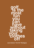 plakat: golf is the most fun you can have without taking your clothes off - cognac-Golf-A1two3