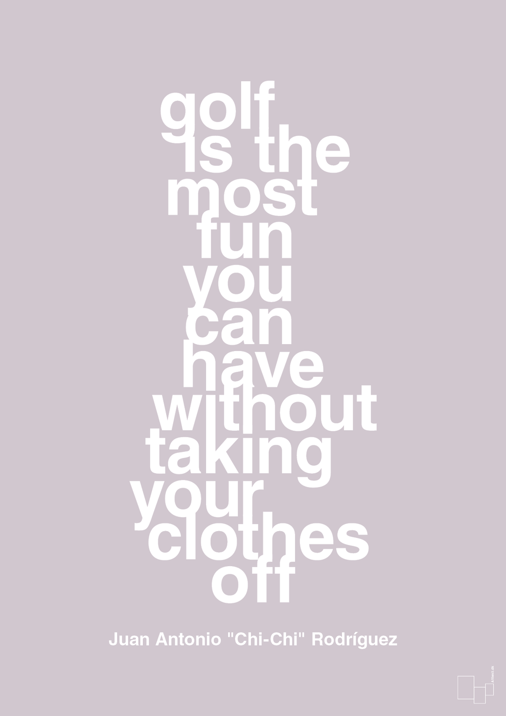 plakat: golf is the most fun you can have without taking your clothes off - dusty lilac-Golf-A1two3