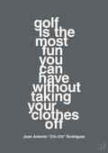 plakat: golf is the most fun you can have without taking your clothes off - graphic charcoal-Golf-A1two3