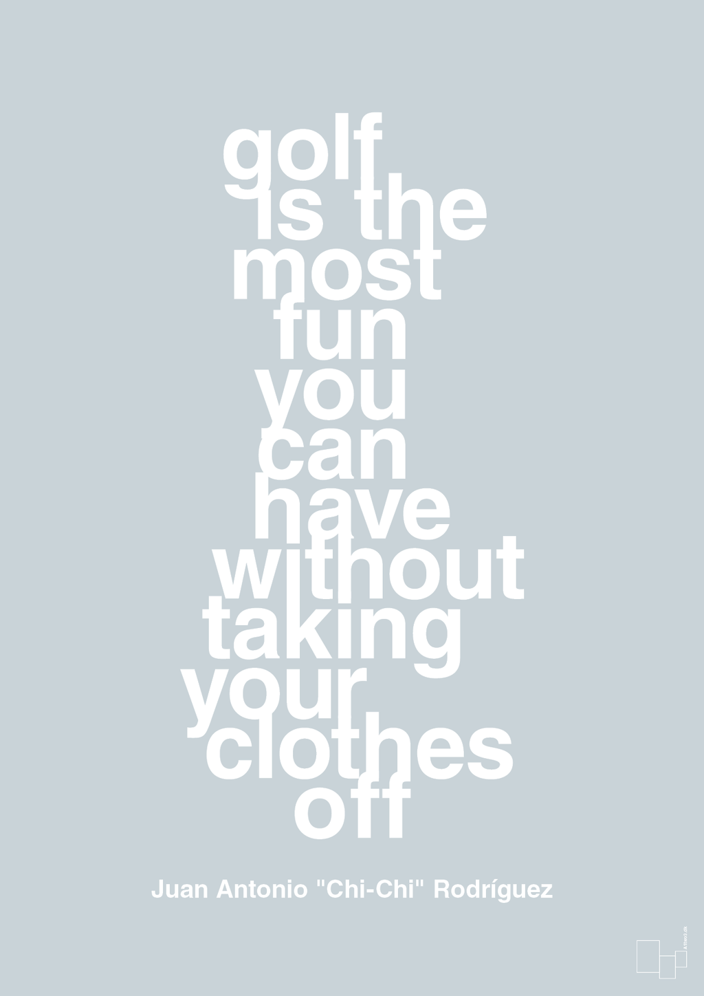 plakat: golf is the most fun you can have without taking your clothes off - light drizzle-Golf-A1two3