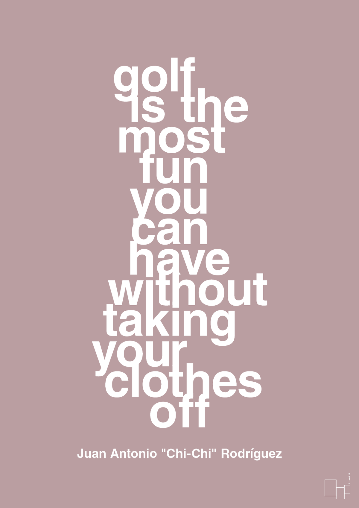 plakat: golf is the most fun you can have without taking your clothes off - light rose-Golf-A1two3