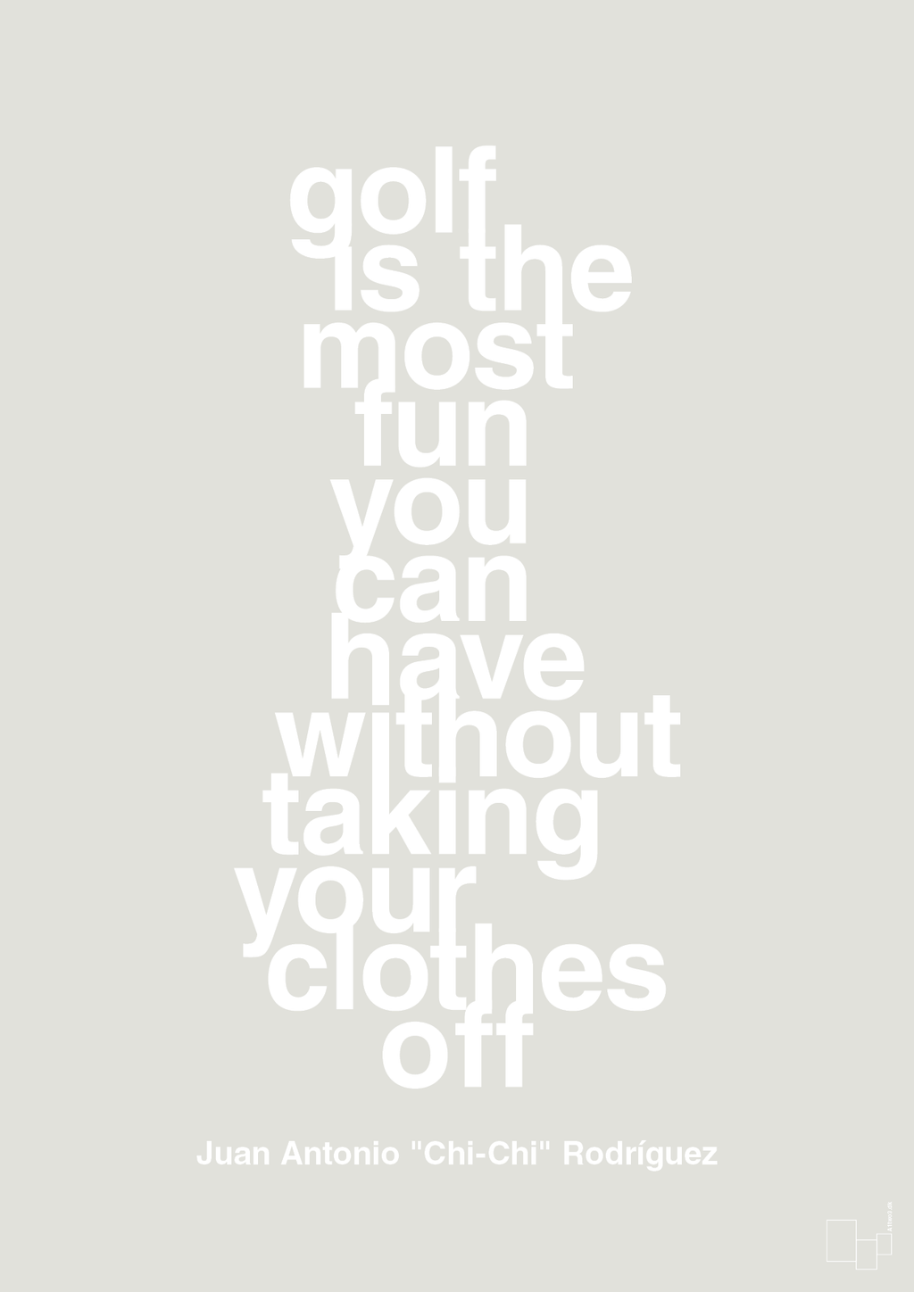 plakat: golf is the most fun you can have without taking your clothes off - painters white-Golf-A1two3