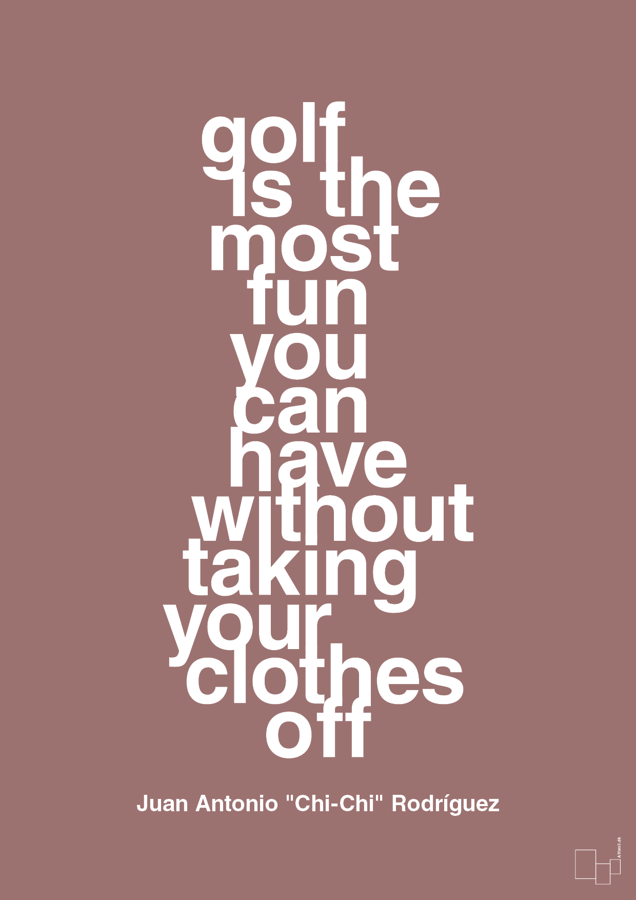 plakat: golf is the most fun you can have without taking your clothes off - plum-Golf-A1two3