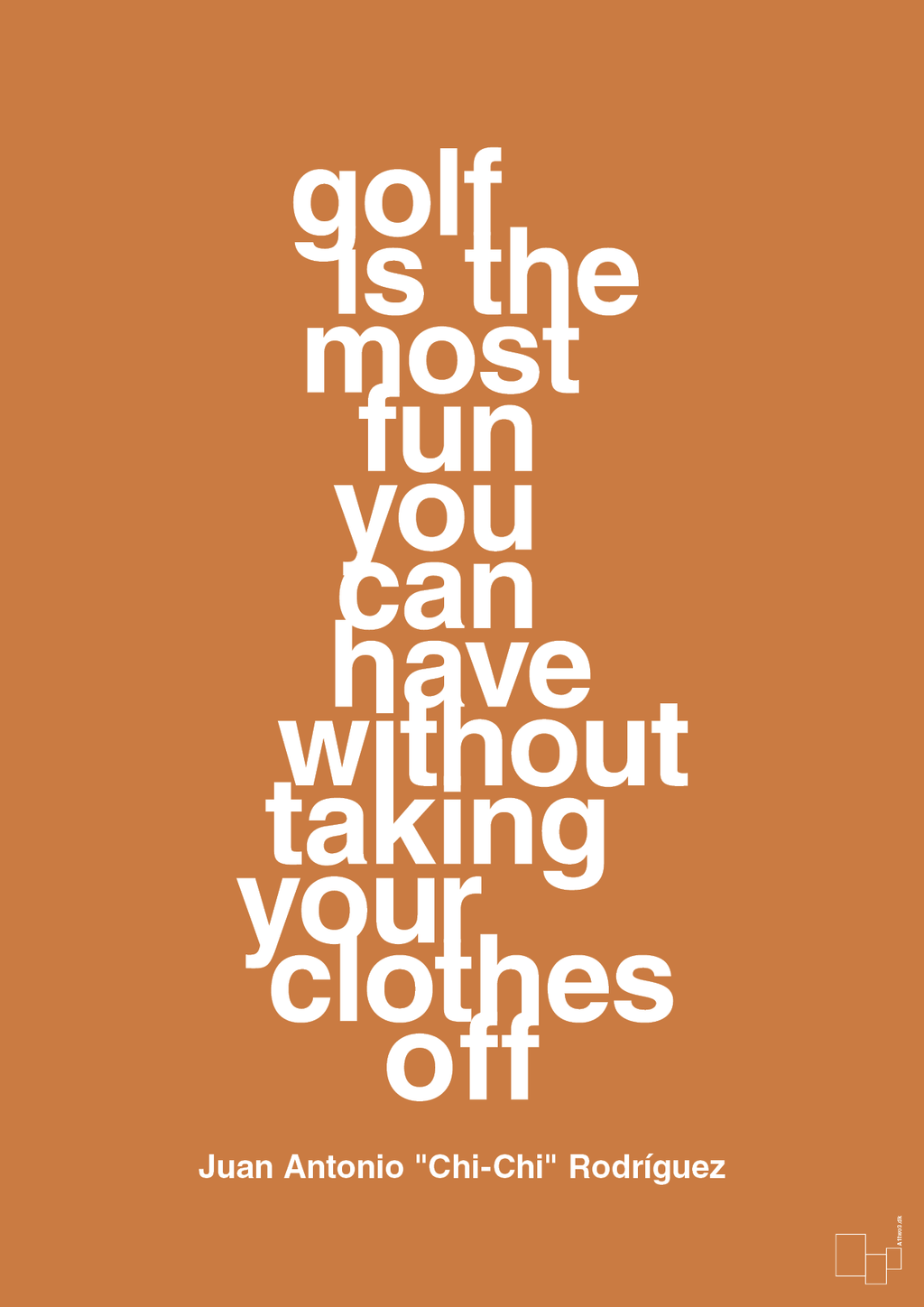 plakat: golf is the most fun you can have without taking your clothes off - rumba orange-Golf-A1two3