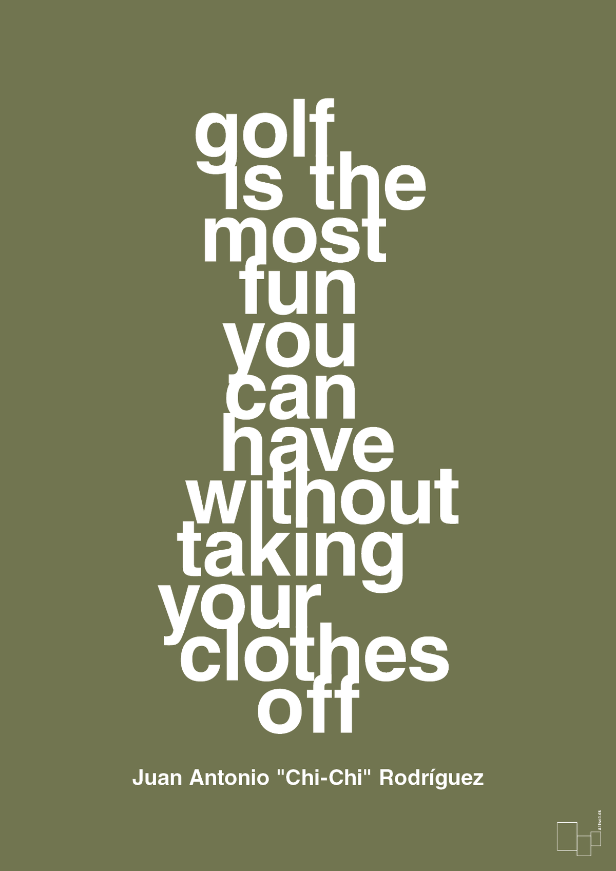 plakat: golf is the most fun you can have without taking your clothes off - secret meadow-Golf-A1two3