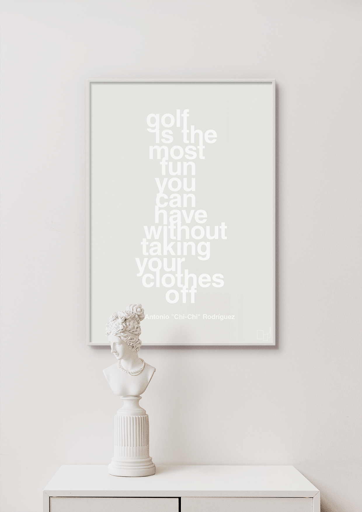 plakat: golf is the most fun you can have without taking your clothes off - graphic charcoal-Golf-A1two3