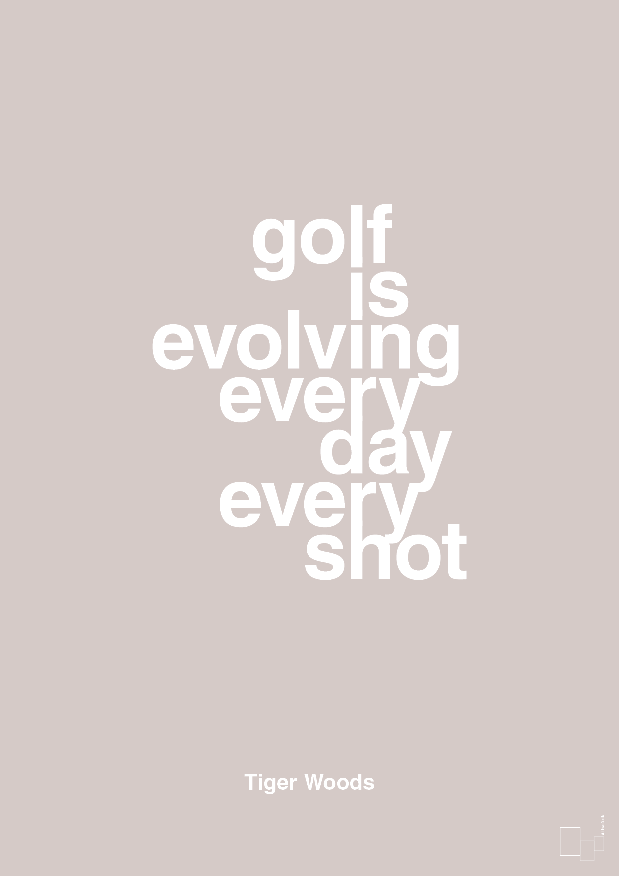 plakat: golf is evolving every day every shot - broken beige-Golf-A1two3