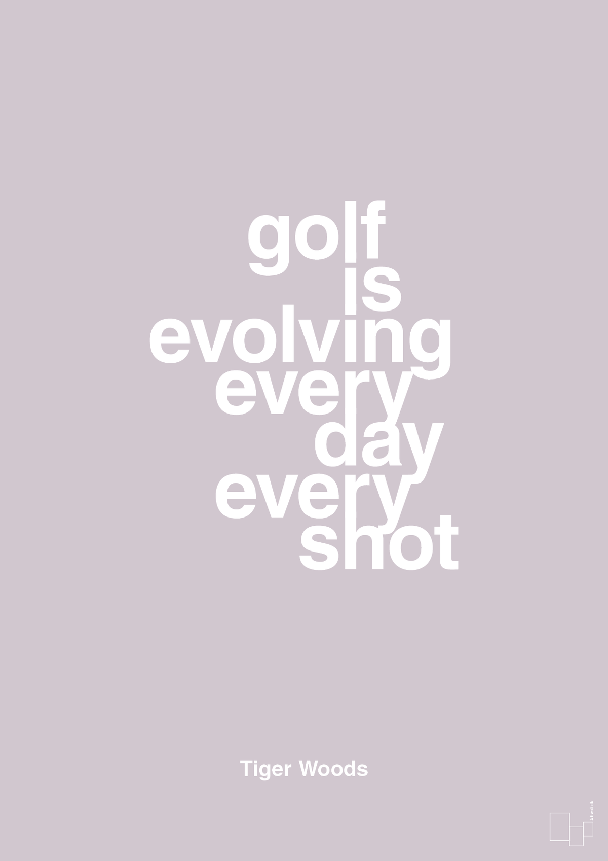 plakat: golf is evolving every day every shot - dusty lilac-Golf-A1two3