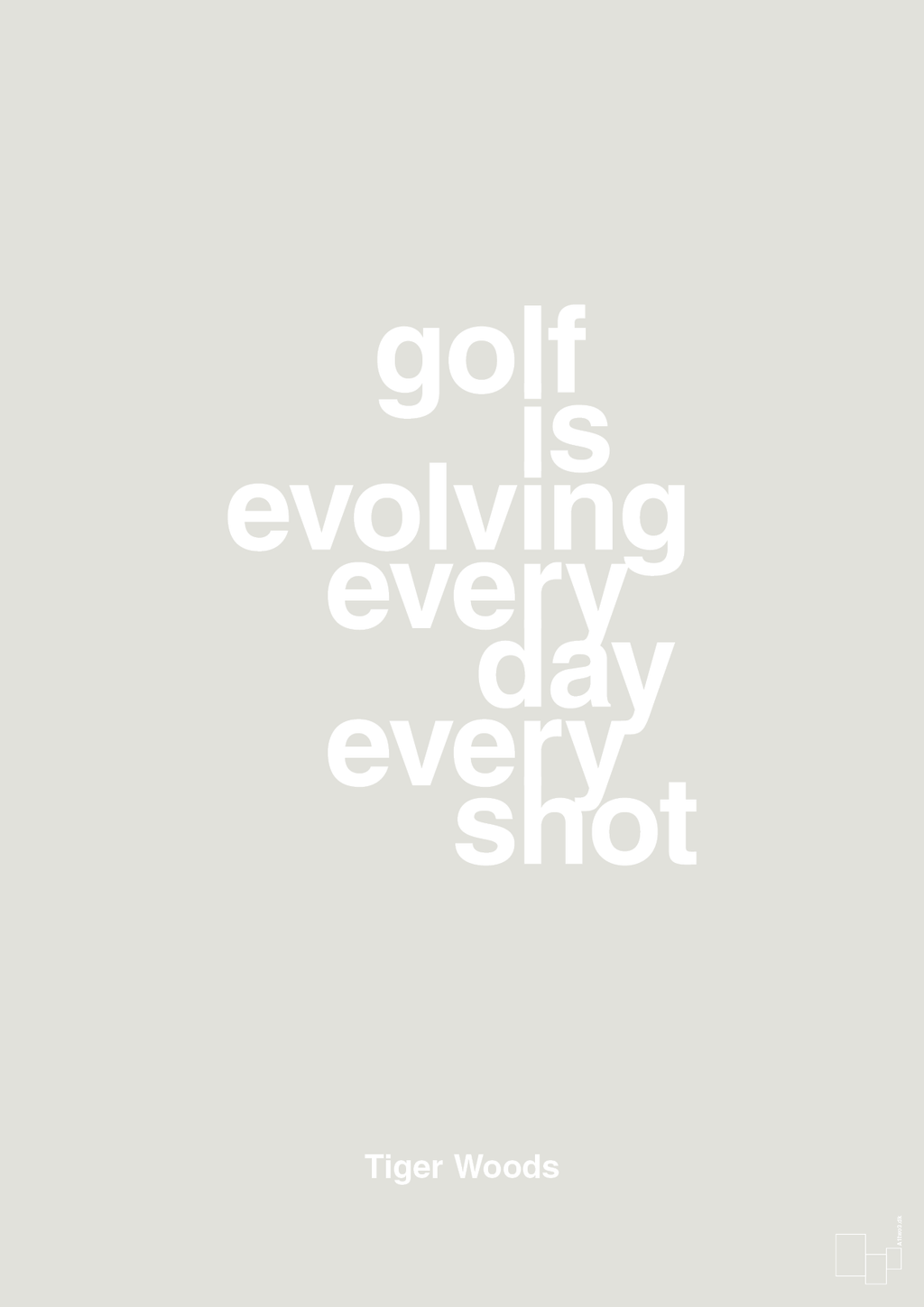 plakat: golf is evolving every day every shot - painters white-Golf-A1two3