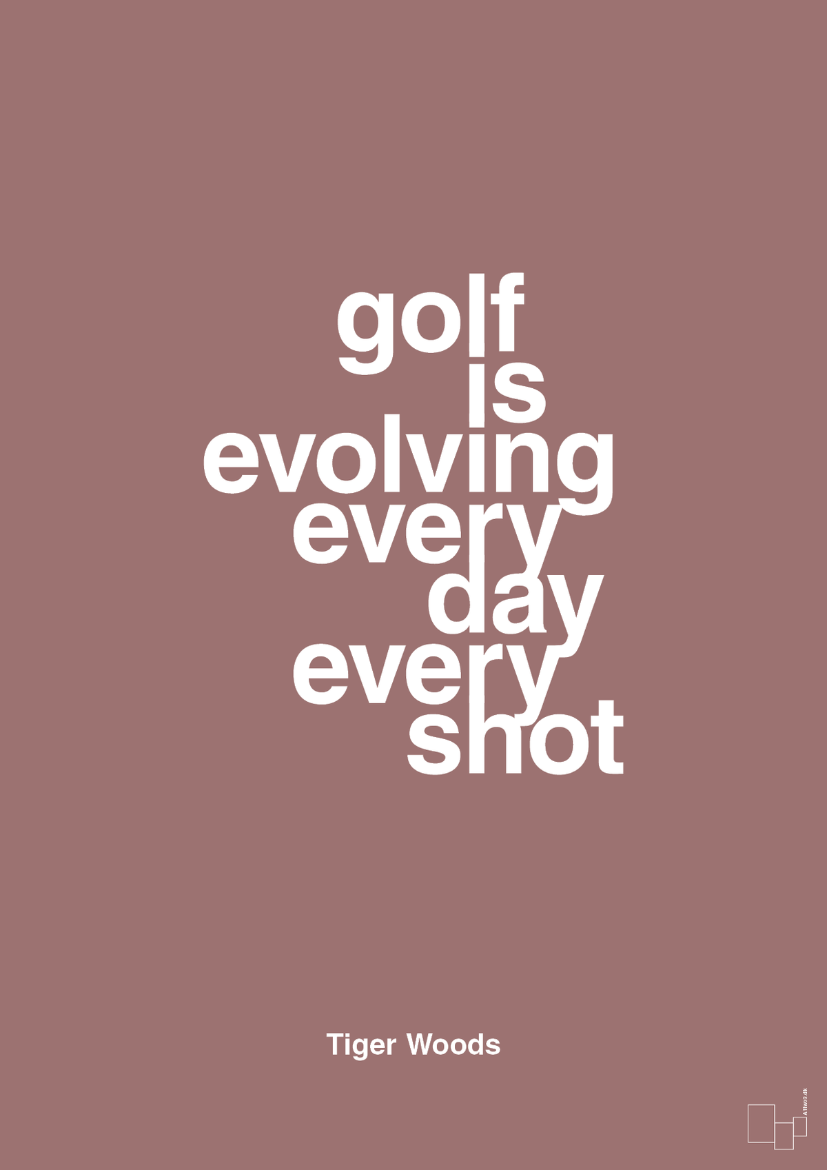 plakat: golf is evolving every day every shot - plum-Golf-A1two3