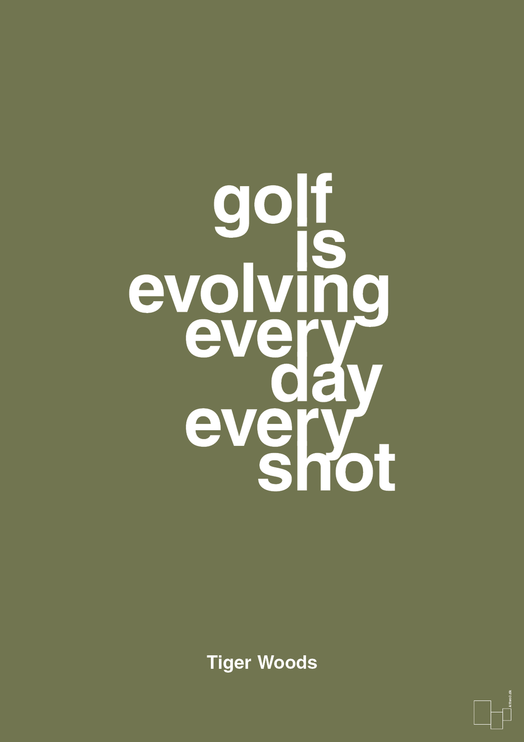 plakat: golf is evolving every day every shot - secret meadow-Golf-A1two3