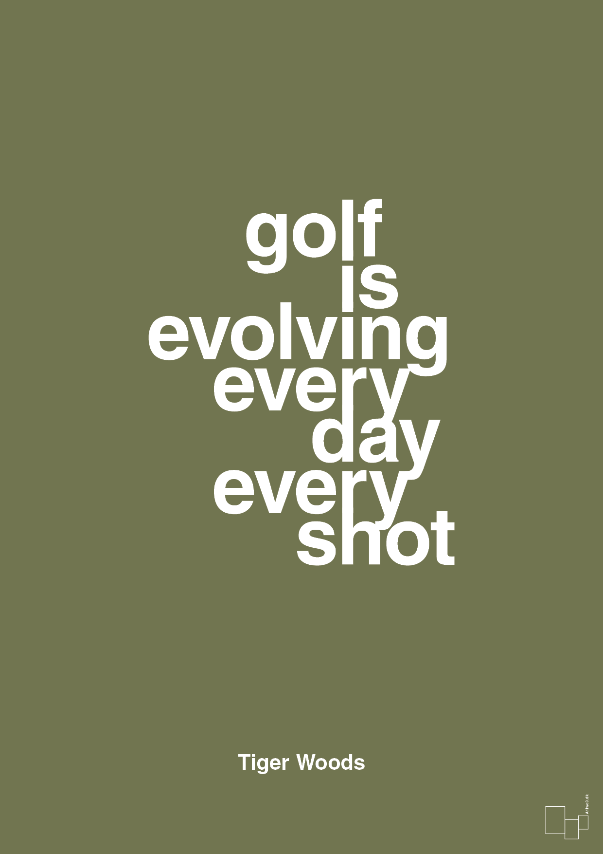 plakat: golf is evolving every day every shot - secret meadow-Golf-A1two3