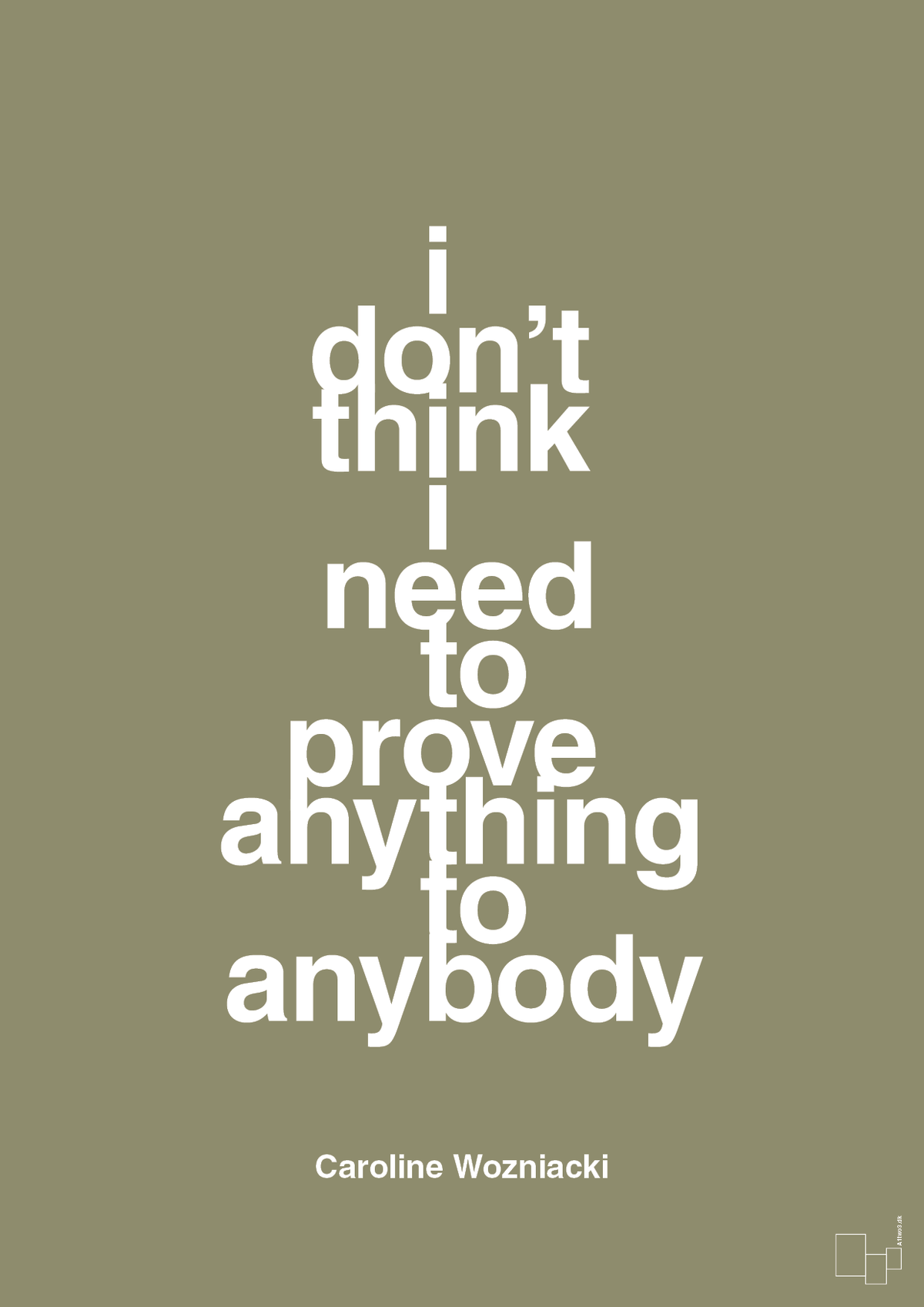 plakat: i don’t think i need to prove anything to anybody - misty forrest-Tennis-A1two3