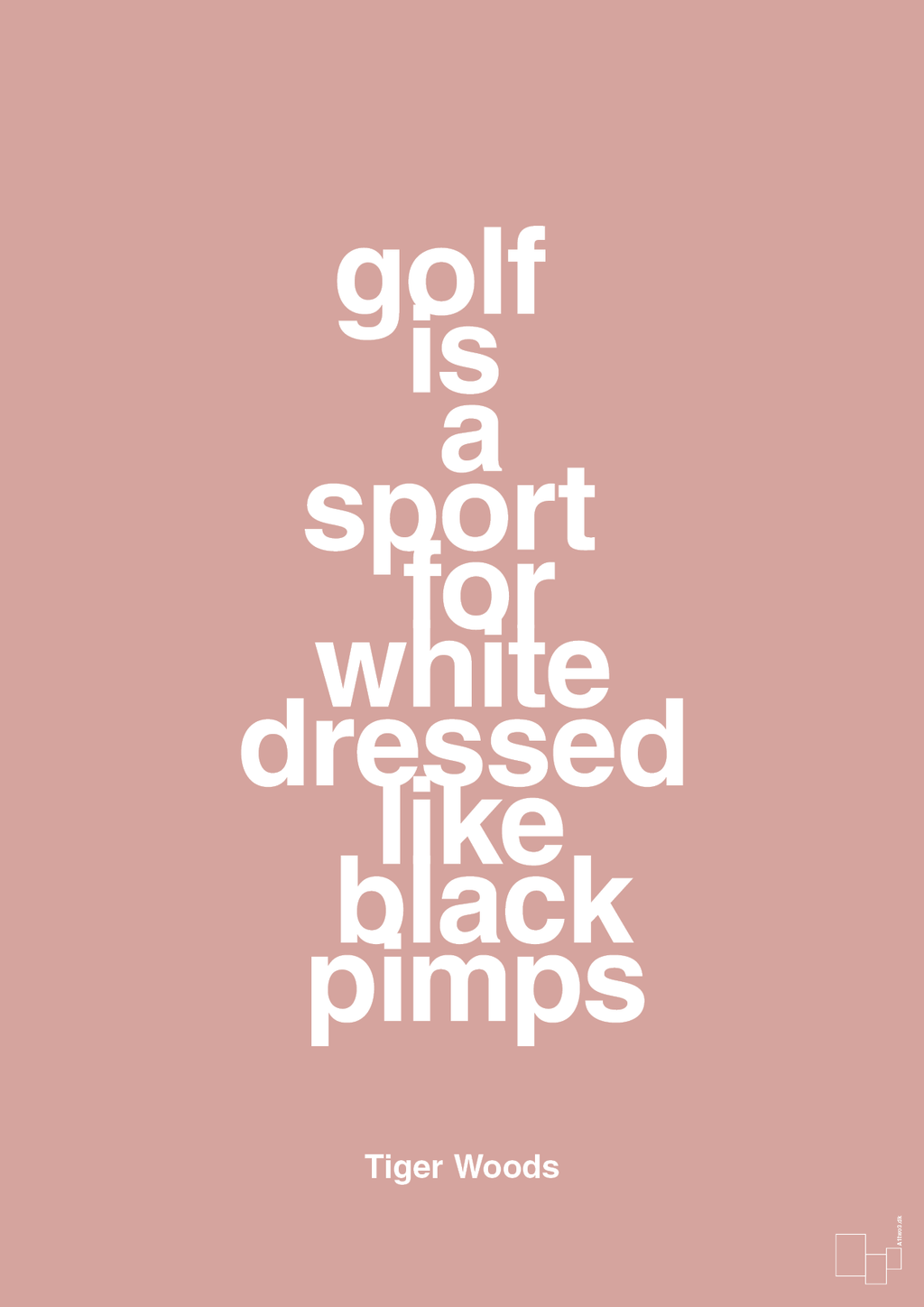 plakat: golf is a sport for white men dressed like black pimps - bubble shell-Golf-A1two3