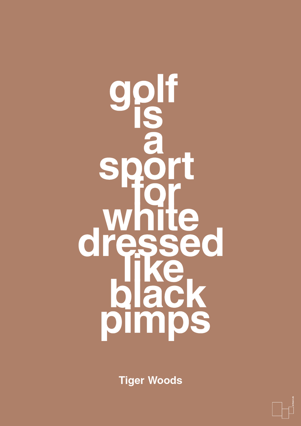 plakat: golf is a sport for white men dressed like black pimps - cider spice-Golf-A1two3