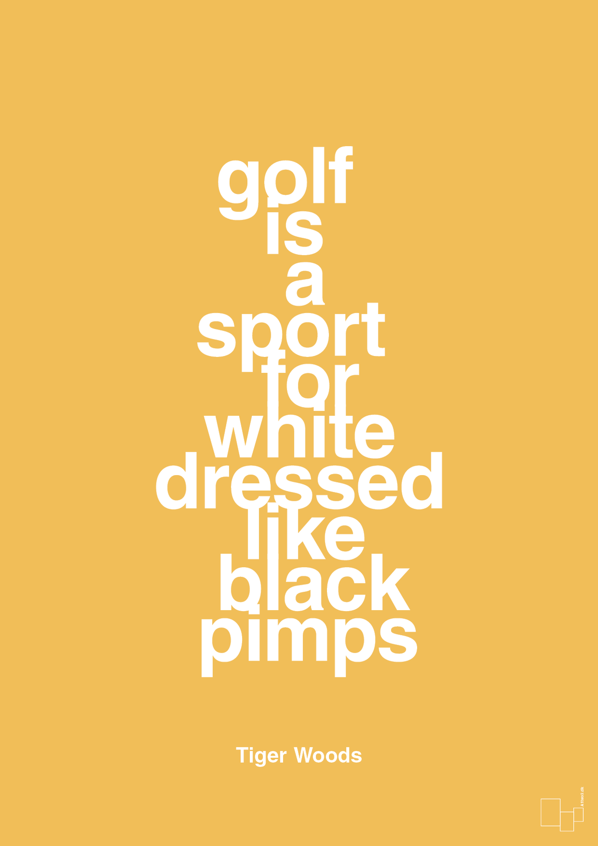 plakat: golf is a sport for white men dressed like black pimps - honeycomb-Golf-A1two3
