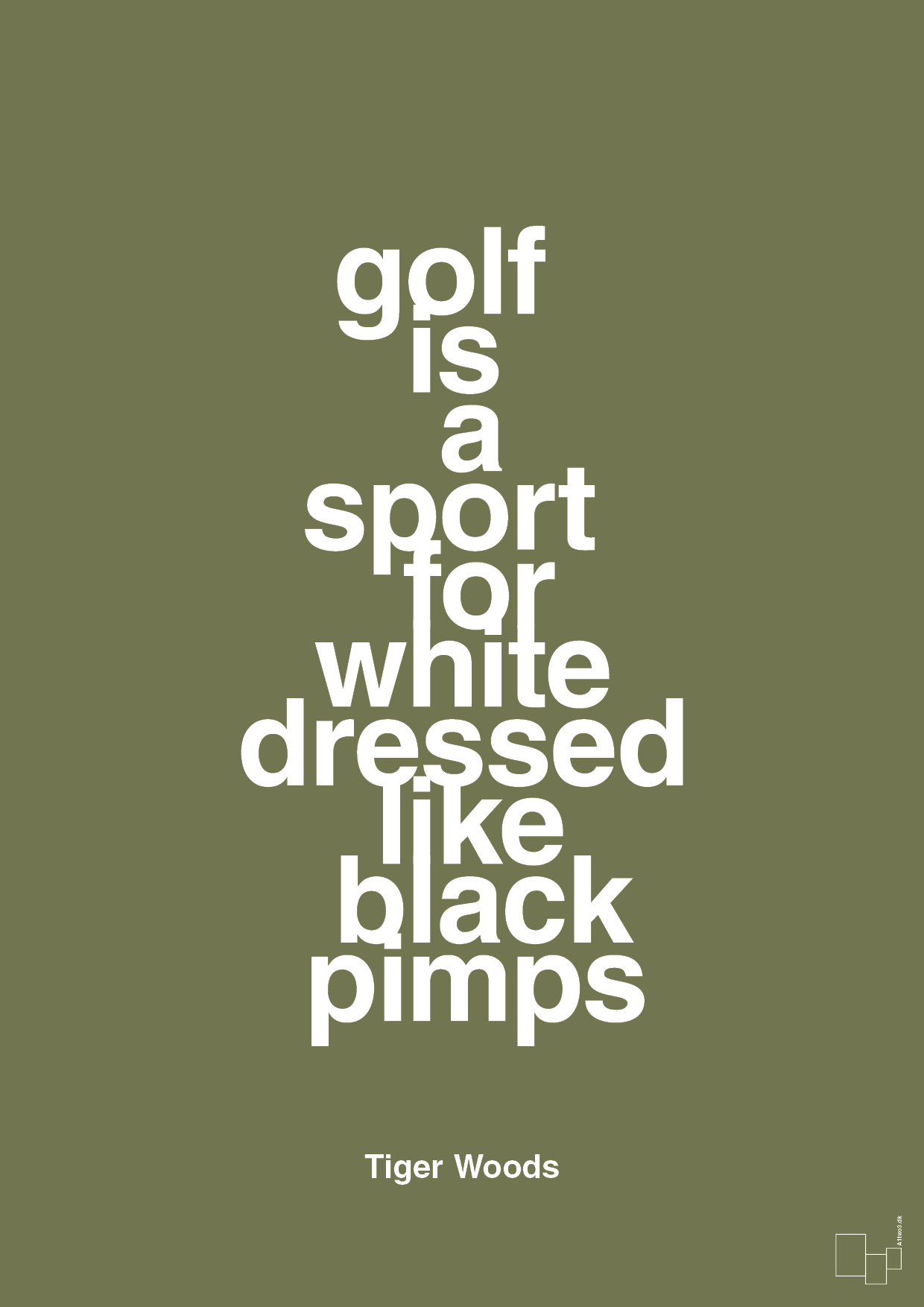plakat: golf is a sport for white men dressed like black pimps - secret meadow-Golf-A1two3