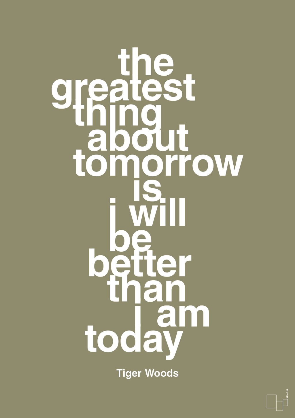 plakat: the greatest thing about tomorrow is i will be better than i am today - misty forrest-Golf-A1two3