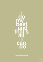 plakat: i do my best and that's all i can do - back to nature-Tennis-A1two3
