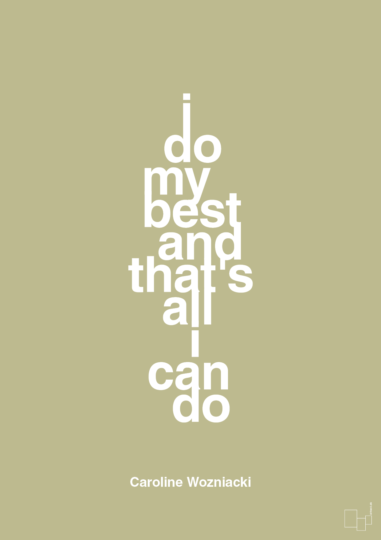 plakat: i do my best and that's all i can do - back to nature-Tennis-A1two3