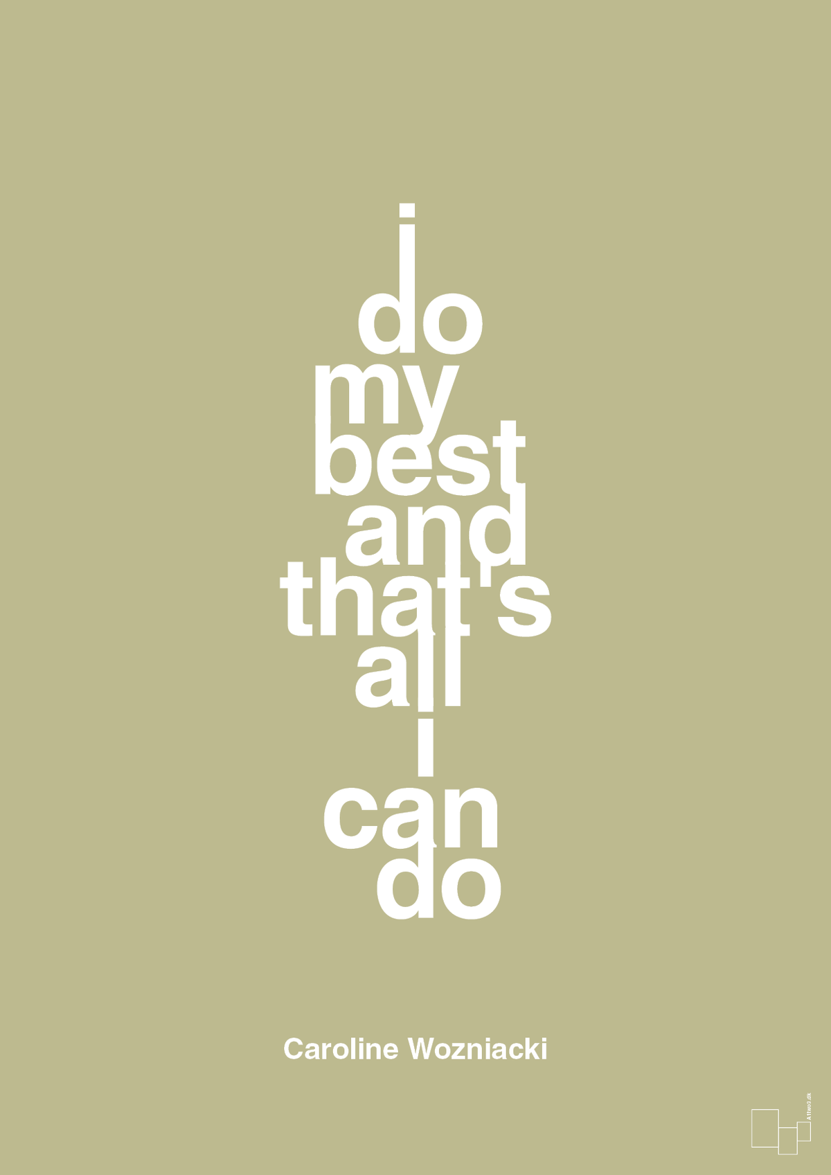 plakat: i do my best and that's all i can do - back to nature-Tennis-A1two3