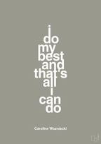 plakat: i do my best and that's all i can do - battleship gray-Tennis-A1two3