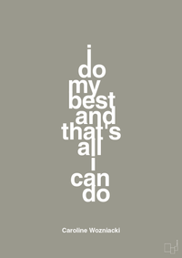 plakat: i do my best and that's all i can do