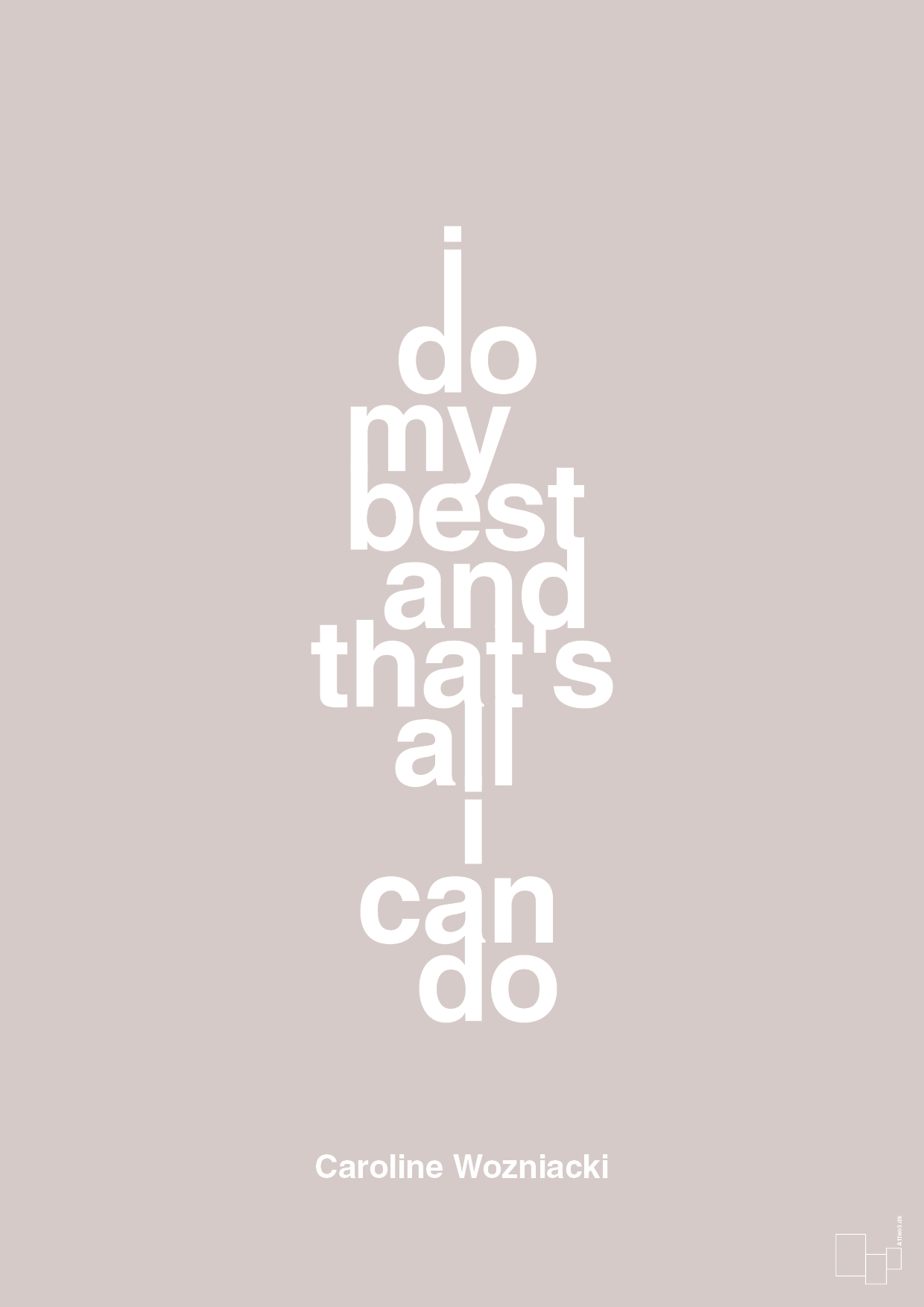 plakat: i do my best and that's all i can do - broken beige-Tennis-A1two3