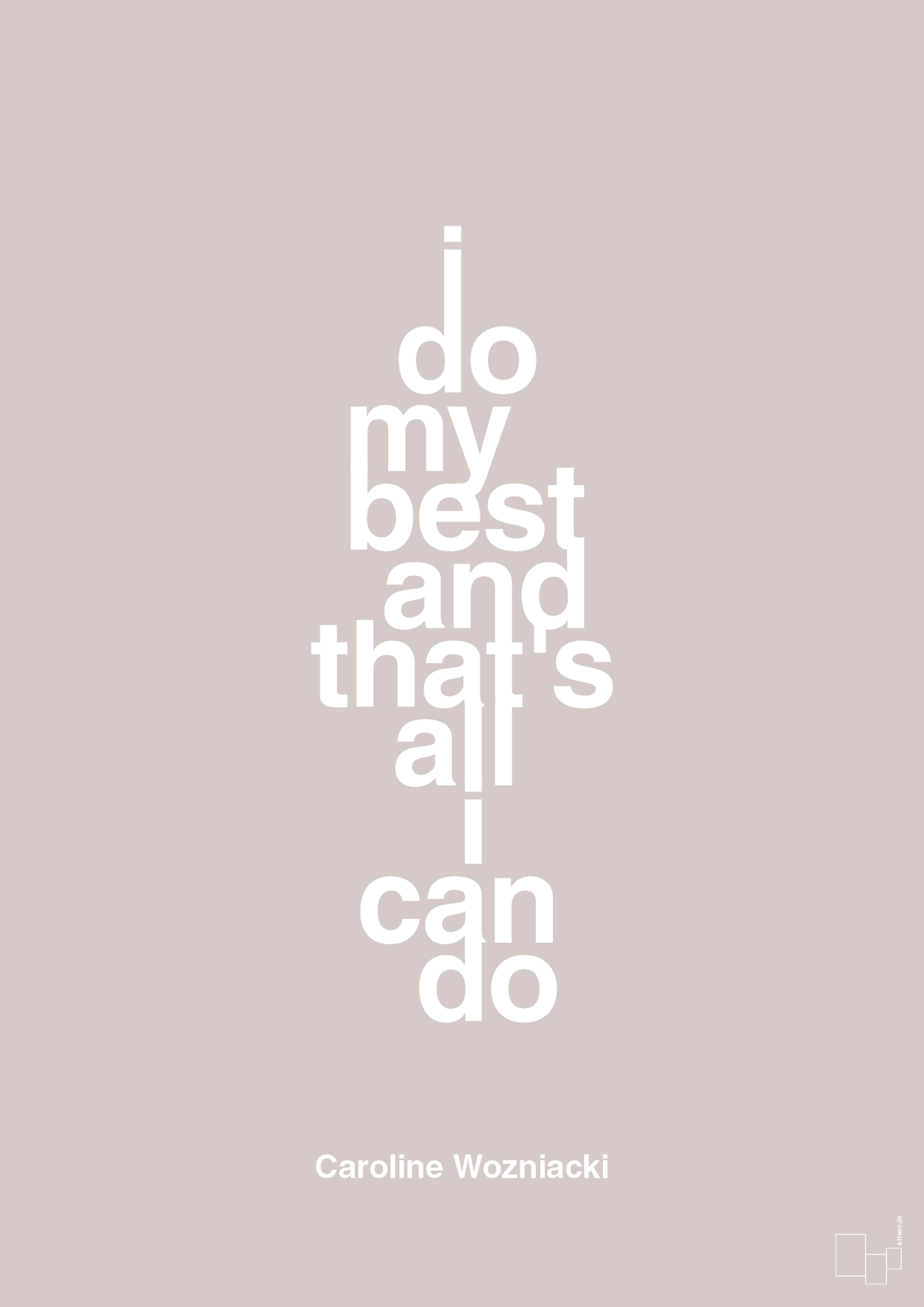 plakat: i do my best and that's all i can do - broken beige-Tennis-A1two3