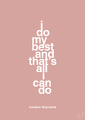 plakat: i do my best and that's all i can do - bubble shell-Tennis-A1two3