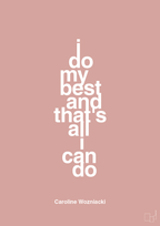 plakat: i do my best and that's all i can do - bubble shell-Tennis-A1two3