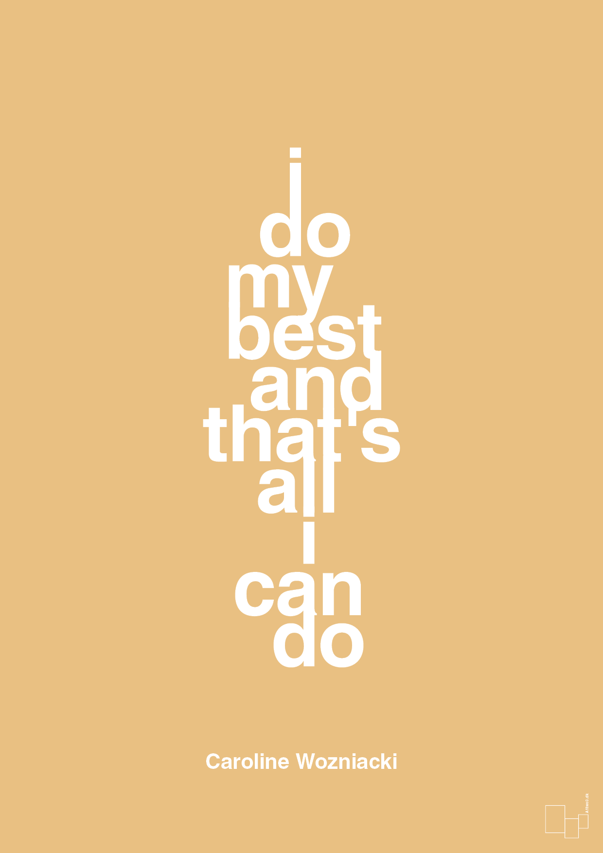 plakat: i do my best and that's all i can do - charismatic-Tennis-A1two3