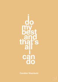 plakat: i do my best and that's all i can do