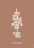plakat: i do my best and that's all i can do - cider spice-Tennis-A1two3