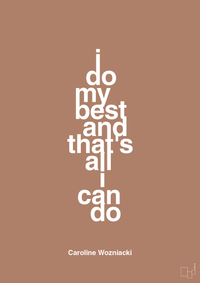 plakat: i do my best and that's all i can do