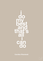 plakat: i do my best and that's all i can do - creamy mushroom-Tennis-A1two3