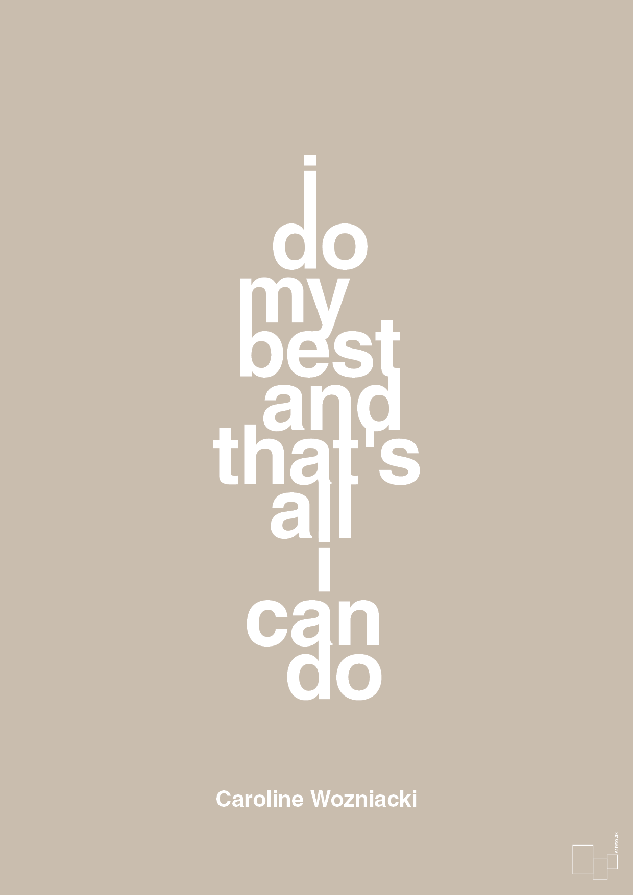 plakat: i do my best and that's all i can do - creamy mushroom-Tennis-A1two3