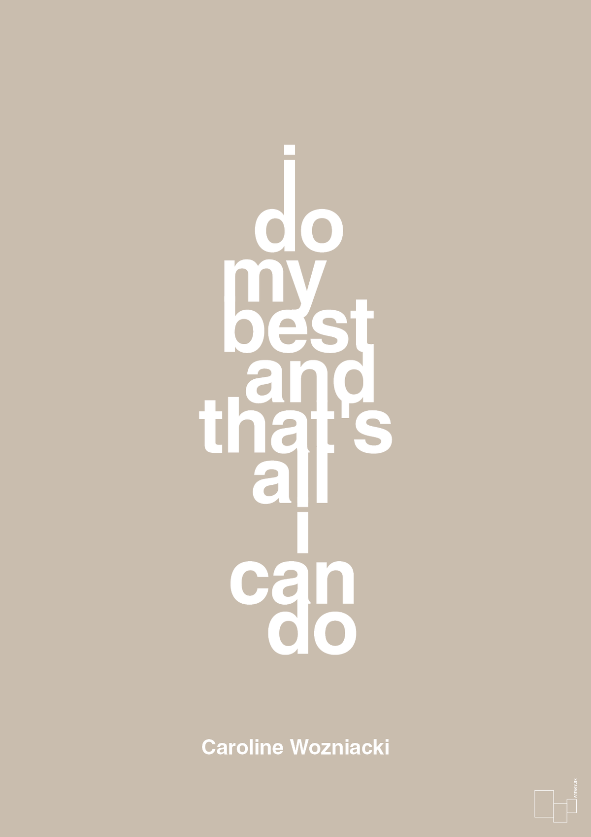 plakat: i do my best and that's all i can do - creamy mushroom-Tennis-A1two3
