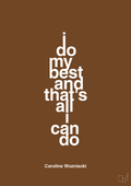 plakat: i do my best and that's all i can do - dark brown-Tennis-A1two3