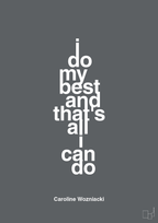 plakat: i do my best and that's all i can do - graphic charcoal-Tennis-A1two3
