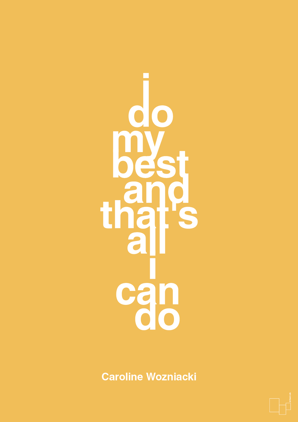 plakat: i do my best and that's all i can do - honeycomb-Tennis-A1two3
