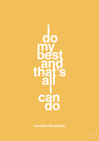 plakat: i do my best and that's all i can do - honeycomb-Tennis-A1two3