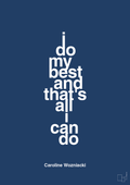 plakat: i do my best and that's all i can do - lapis blue-Tennis-A1two3