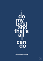 plakat: i do my best and that's all i can do - lapis blue-Tennis-A1two3