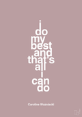 plakat: i do my best and that's all i can do - light rose-Tennis-A1two3