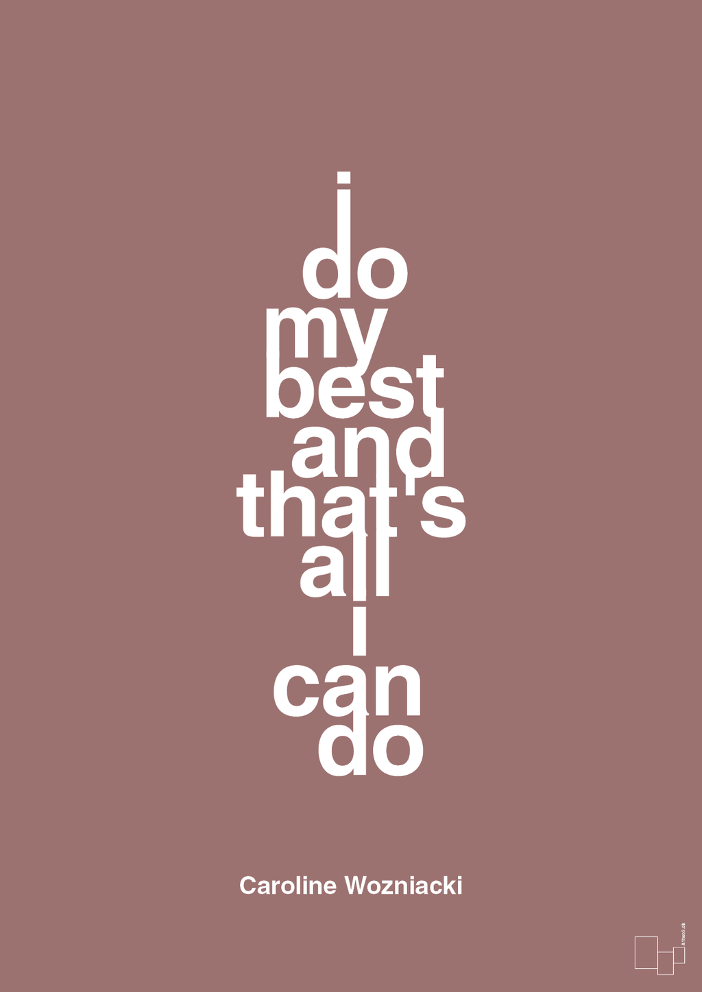 plakat: i do my best and that's all i can do - plum-Tennis-A1two3