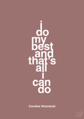 plakat: i do my best and that's all i can do - plum-Tennis-A1two3