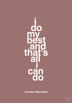 plakat: i do my best and that's all i can do - plum-Tennis-A1two3